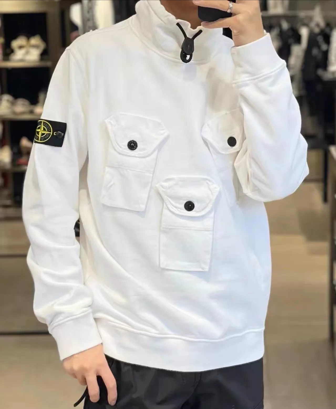 Stone Island Three Pocket Fleece Sweatshirt — front