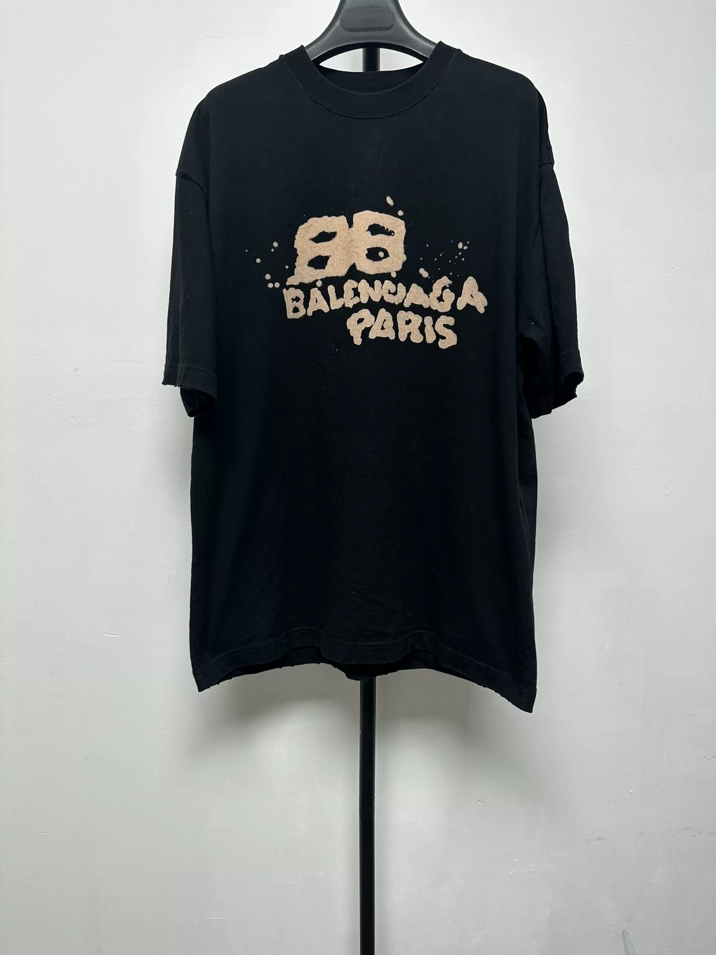Balenciaga Paris Letter Print Crewneck T-shirt