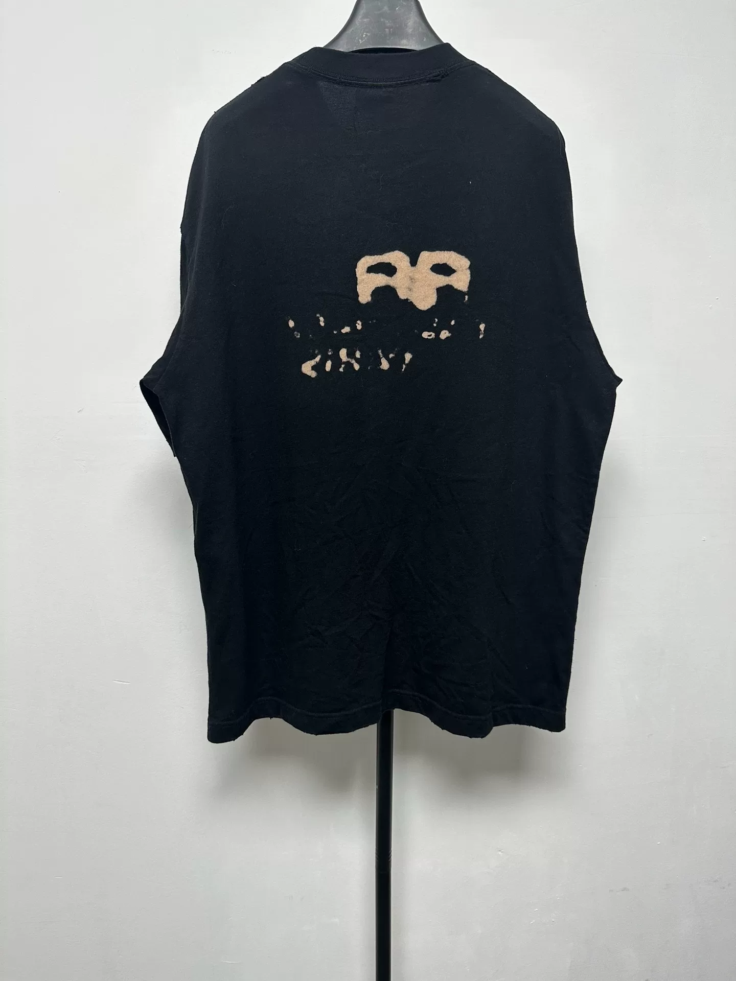 Balenciaga Paris Letter Print Crewneck T-shirt — front