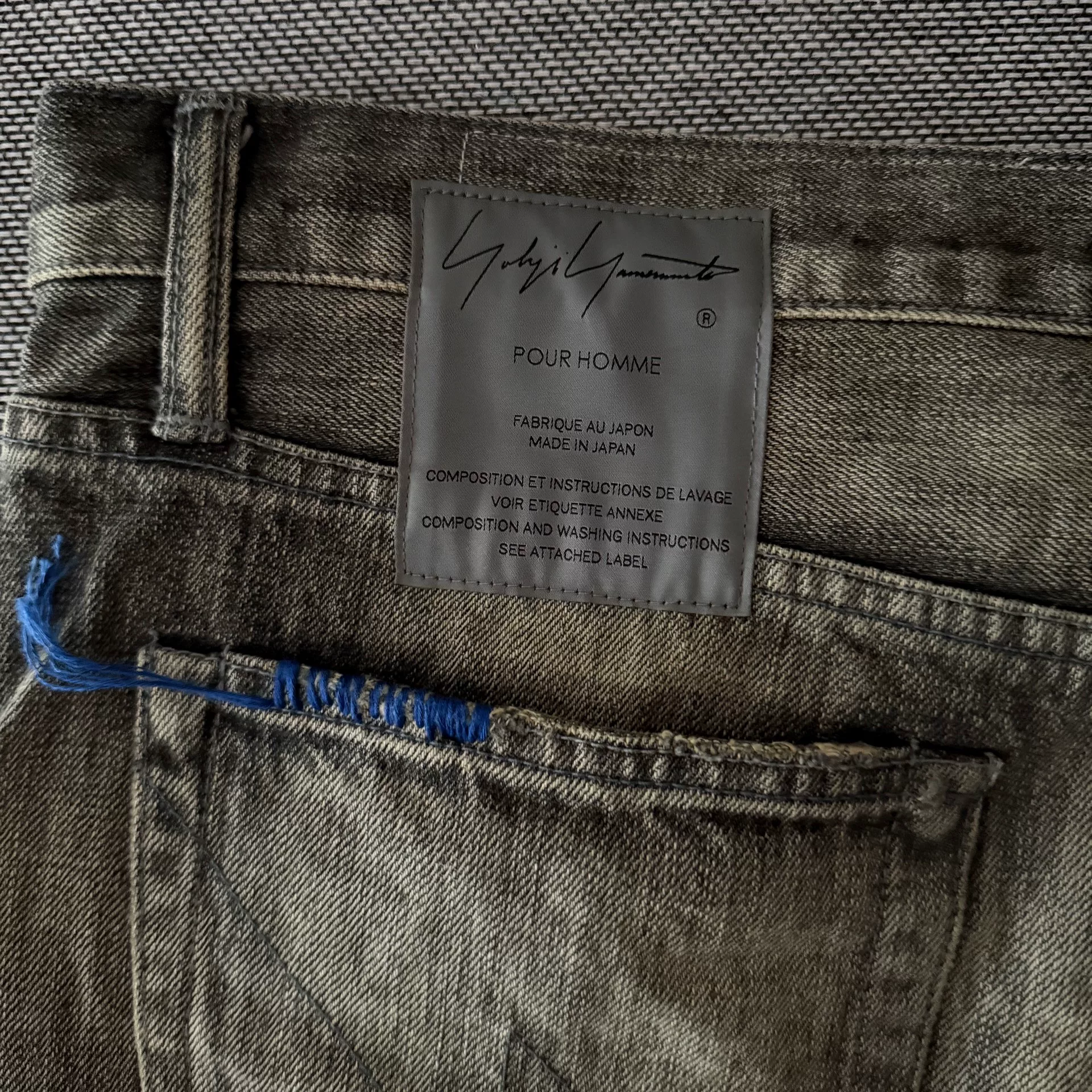 Neighborhood x Yohji Yamamoto Denim Jeans — label