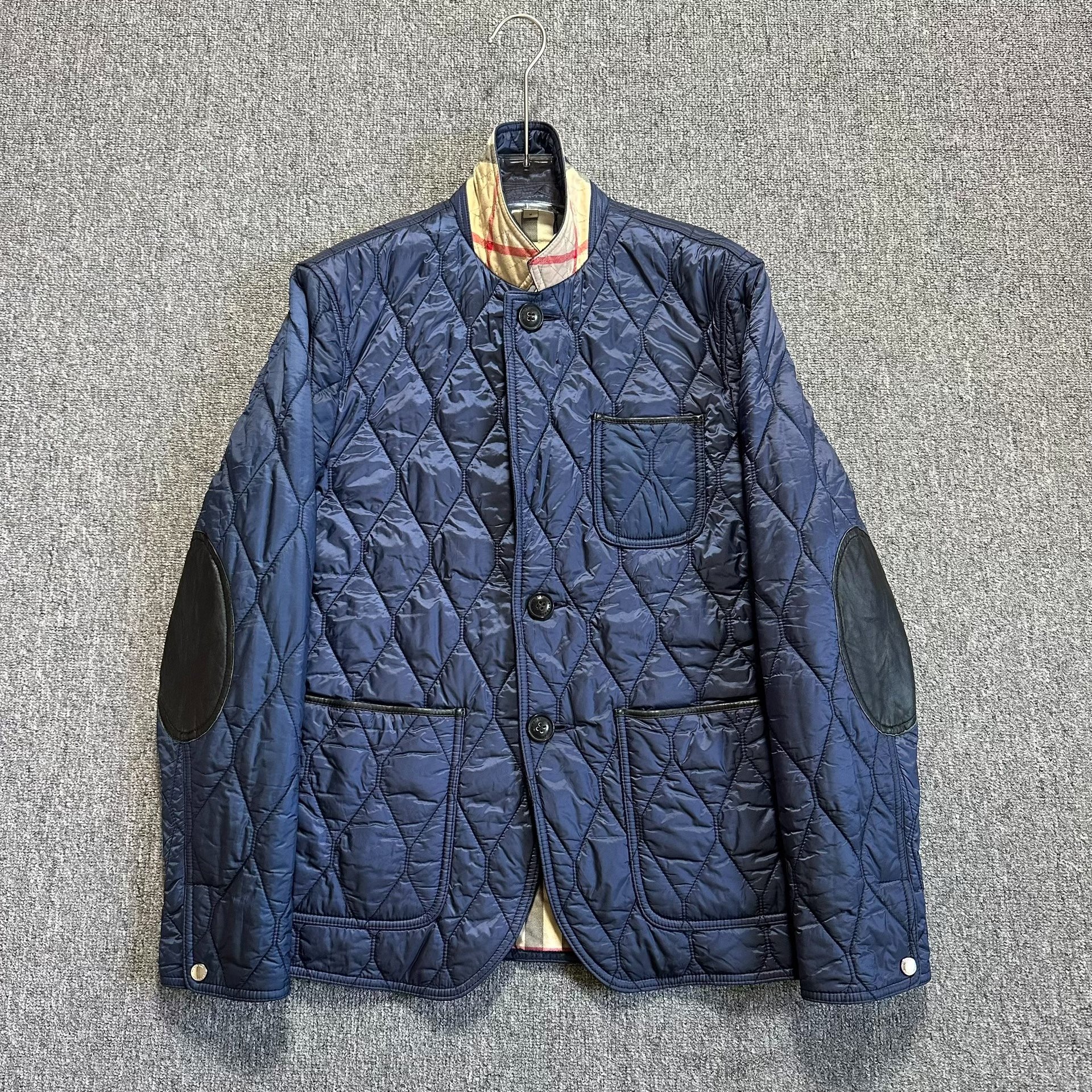 Burberry Diamond-Quilted Check Lining Jacket — front