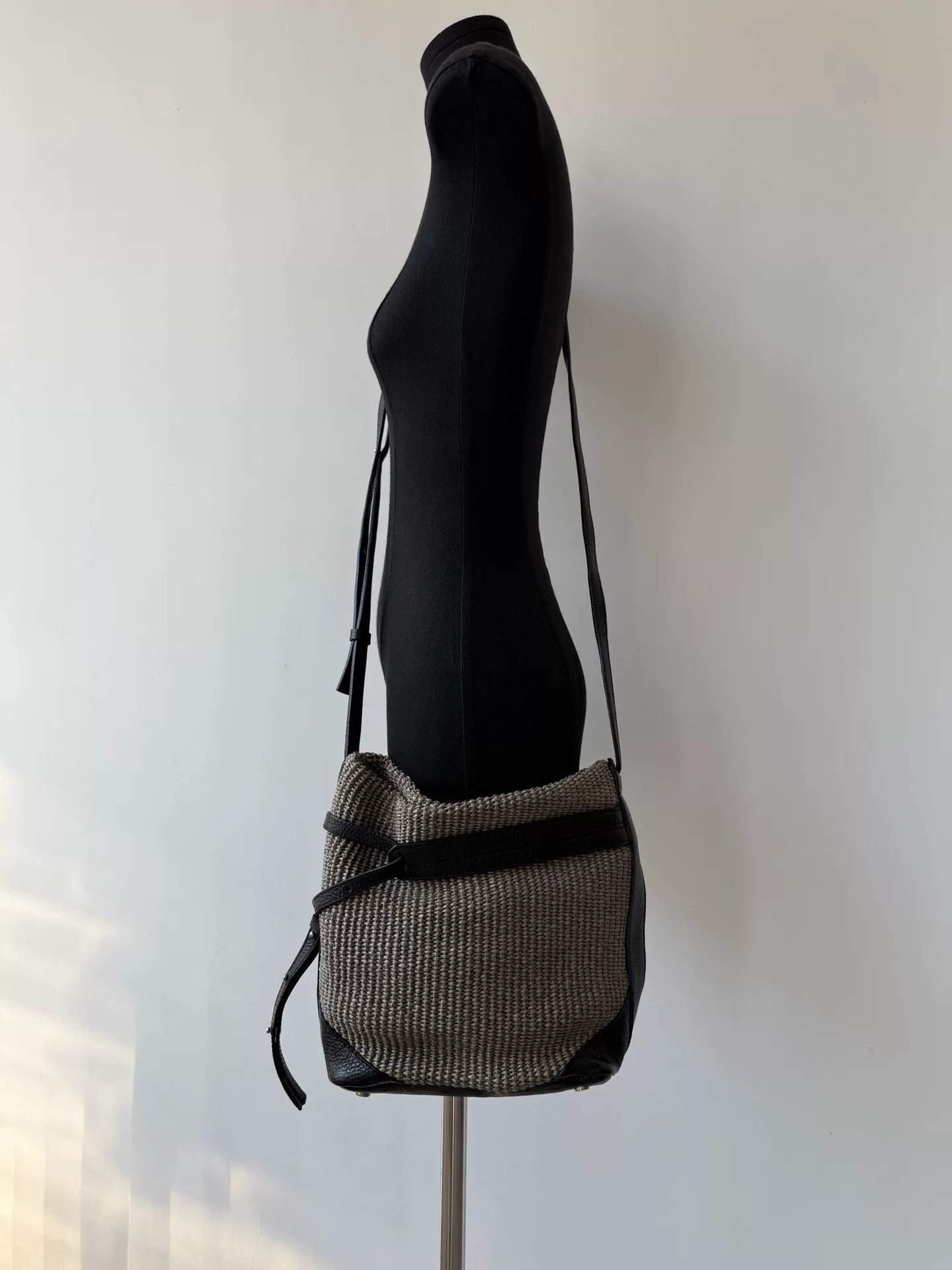 Yohji Yamamoto Discord Woven Leather Crossbody