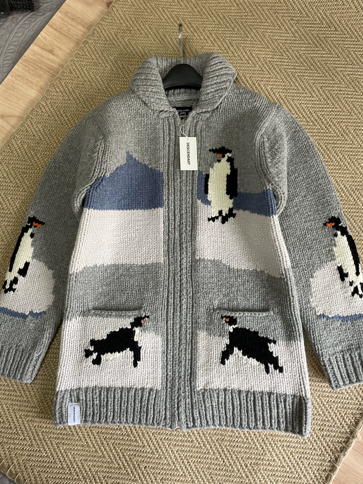Descendant Manchot Cowichan Knit Coat — back