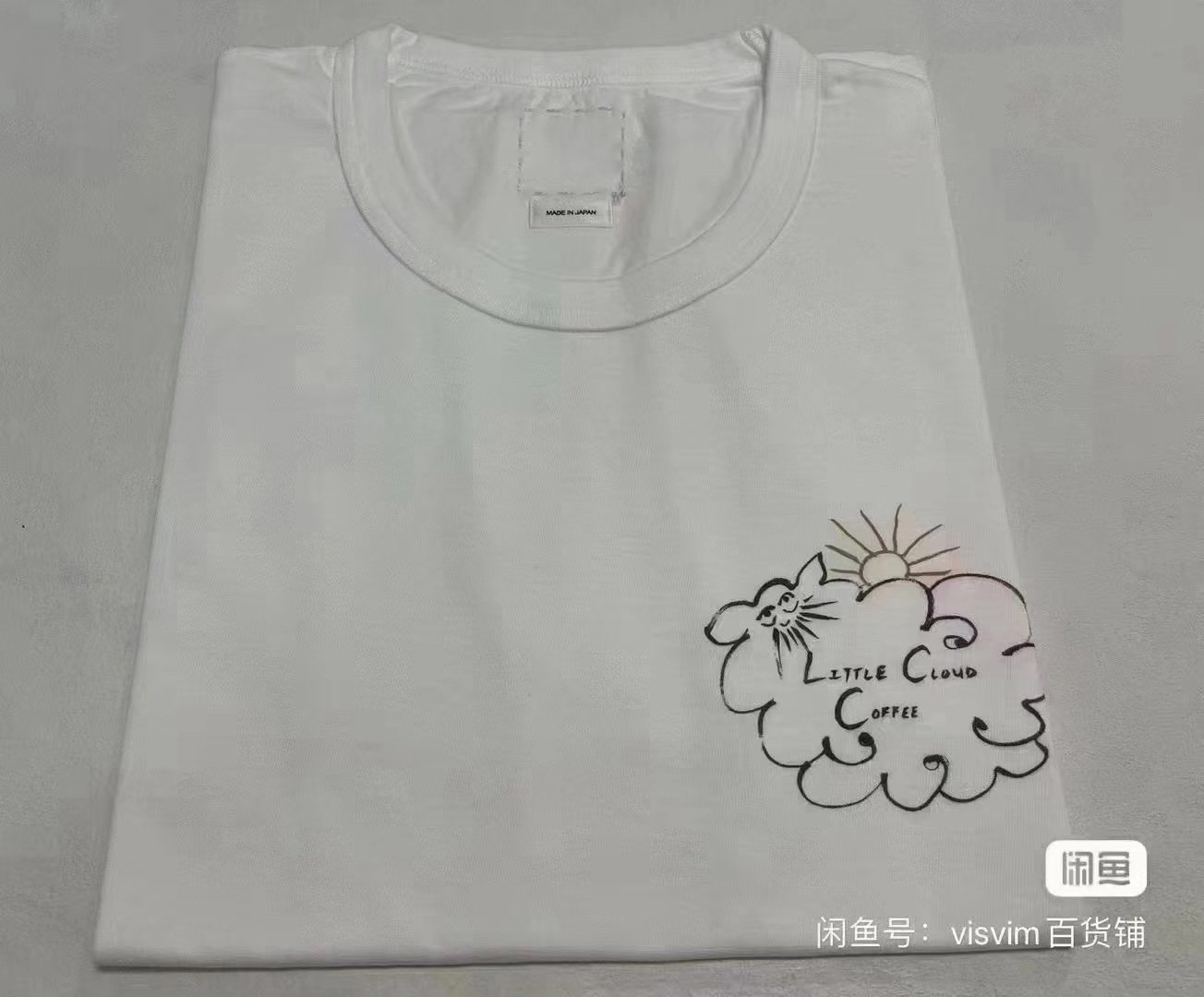 VISVIM JUMBO TEE S/S Coffee Cloud — label