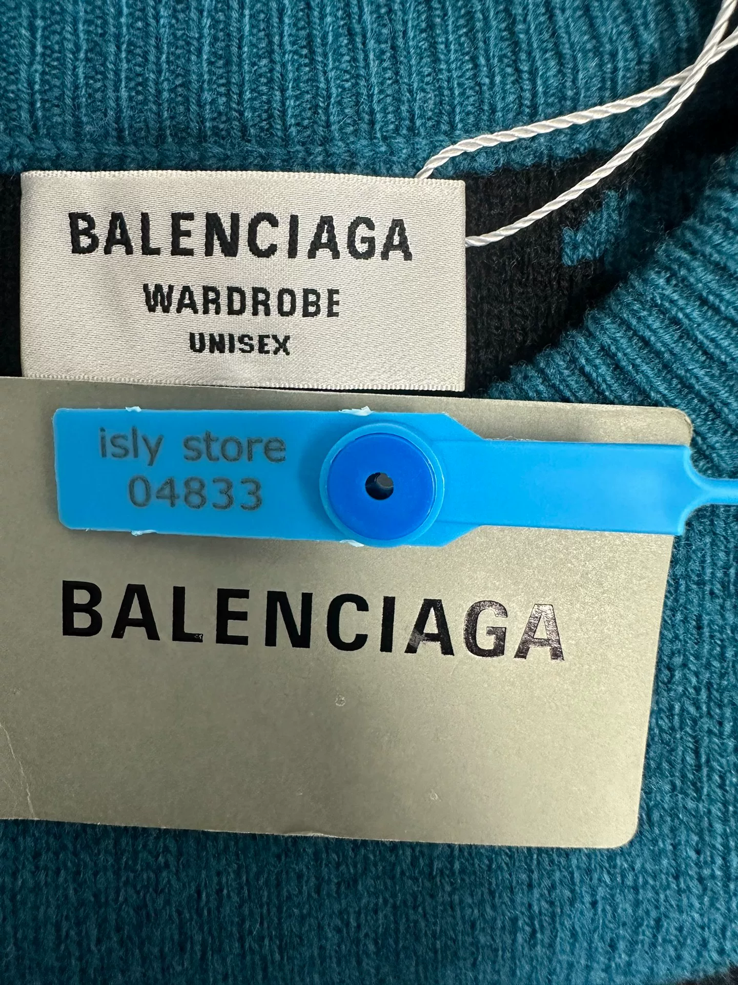 Balenciaga Letter Print Crewneck Sweater — back
