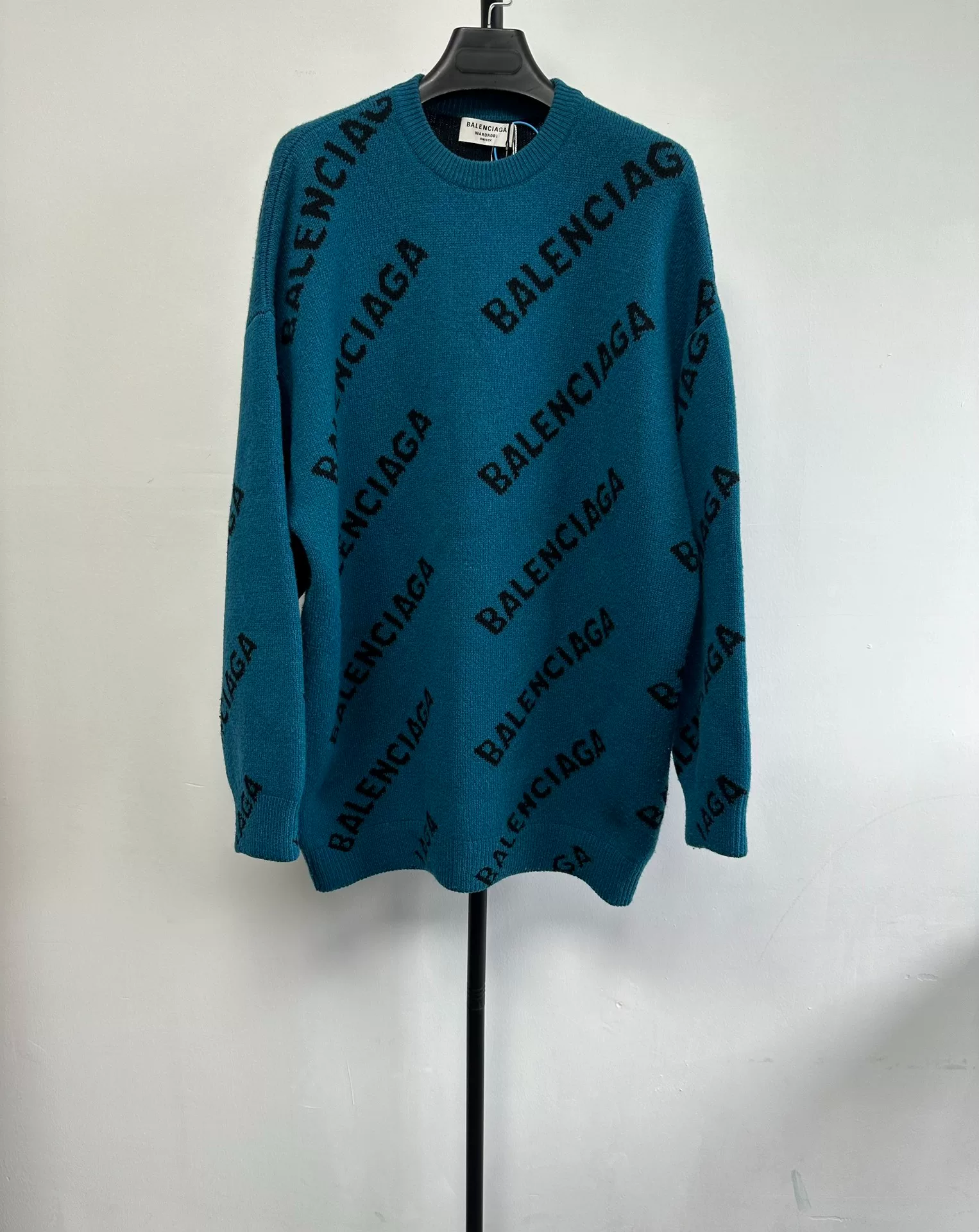 Balenciaga Letter Print Crewneck Sweater