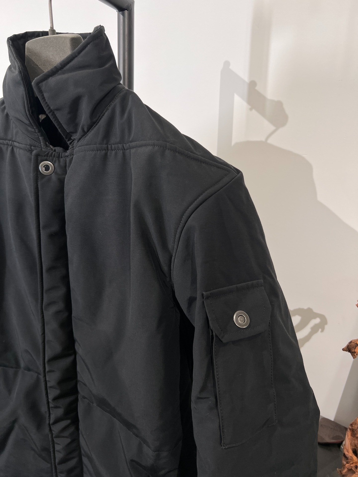 Boris Bidjan Saberi Black Padded Jacket — label