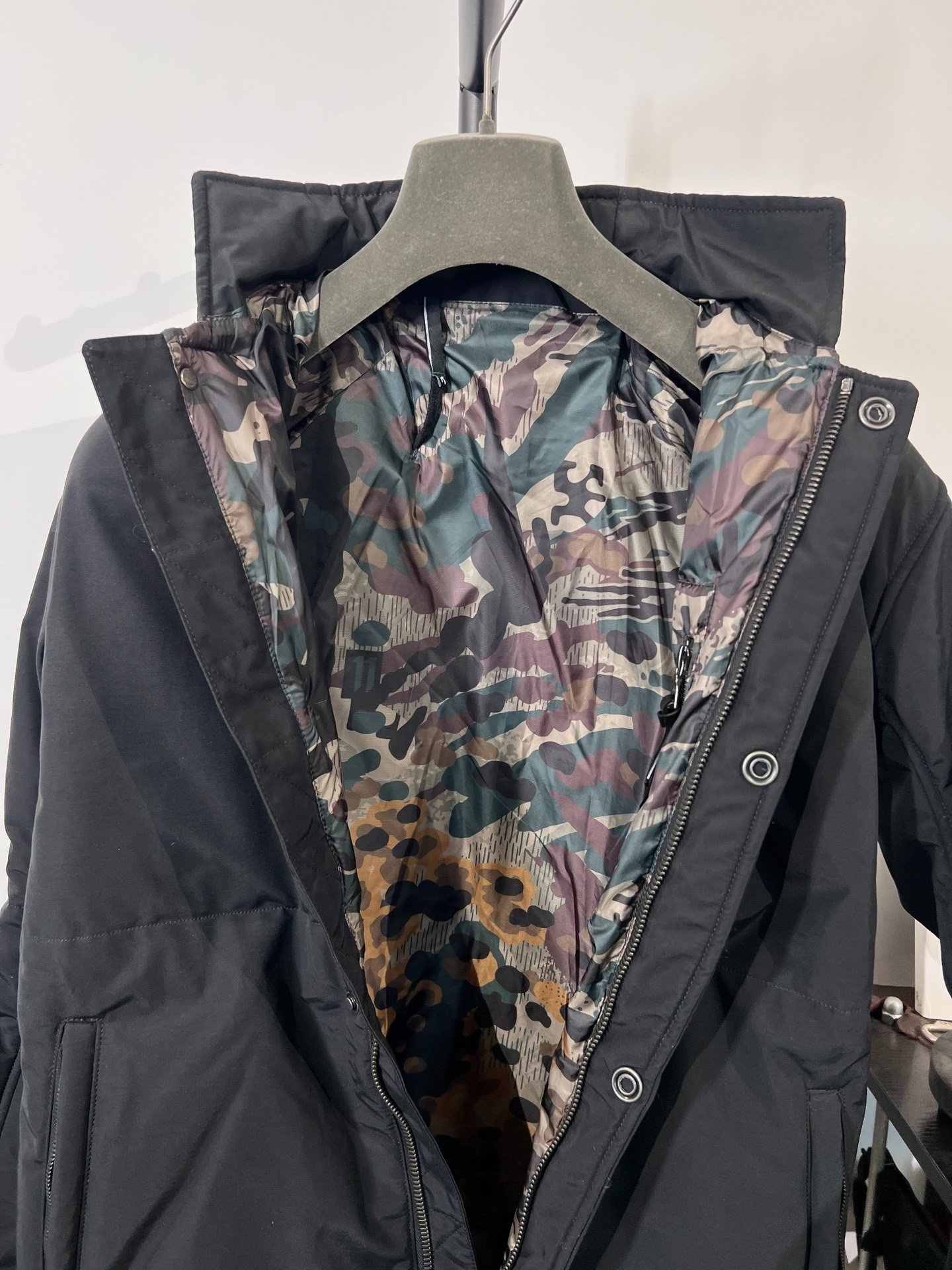Boris Bidjan Saberi Black Padded Jacket — detail