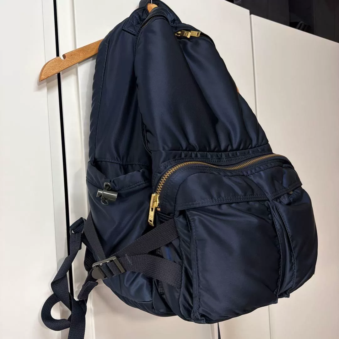 PORTER TANKER Navy Backpack — back
