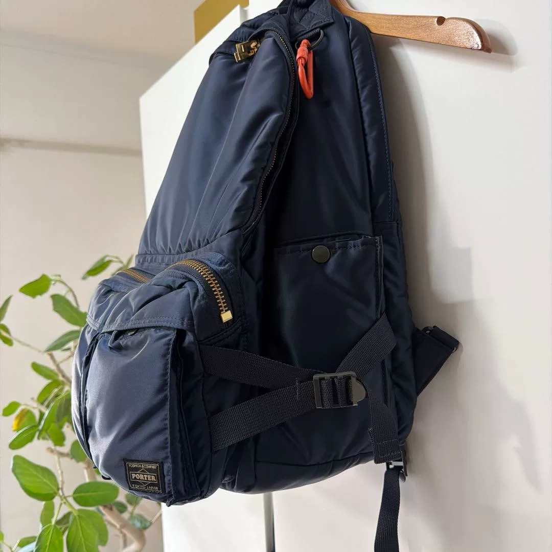 PORTER TANKER Navy Backpack — detail