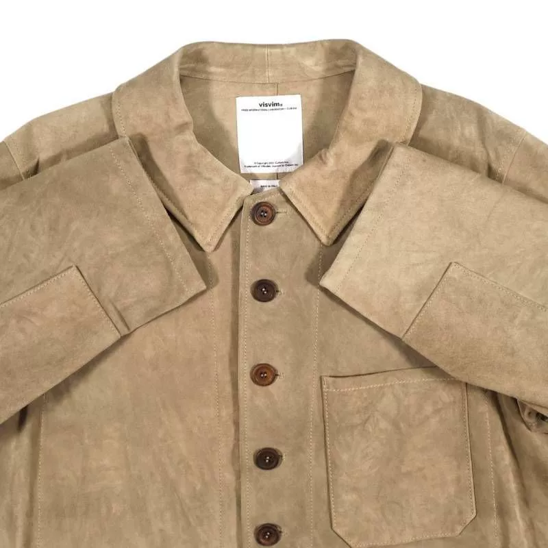 Visvim 16SS Bucket Coverall Leather Jacket — detail