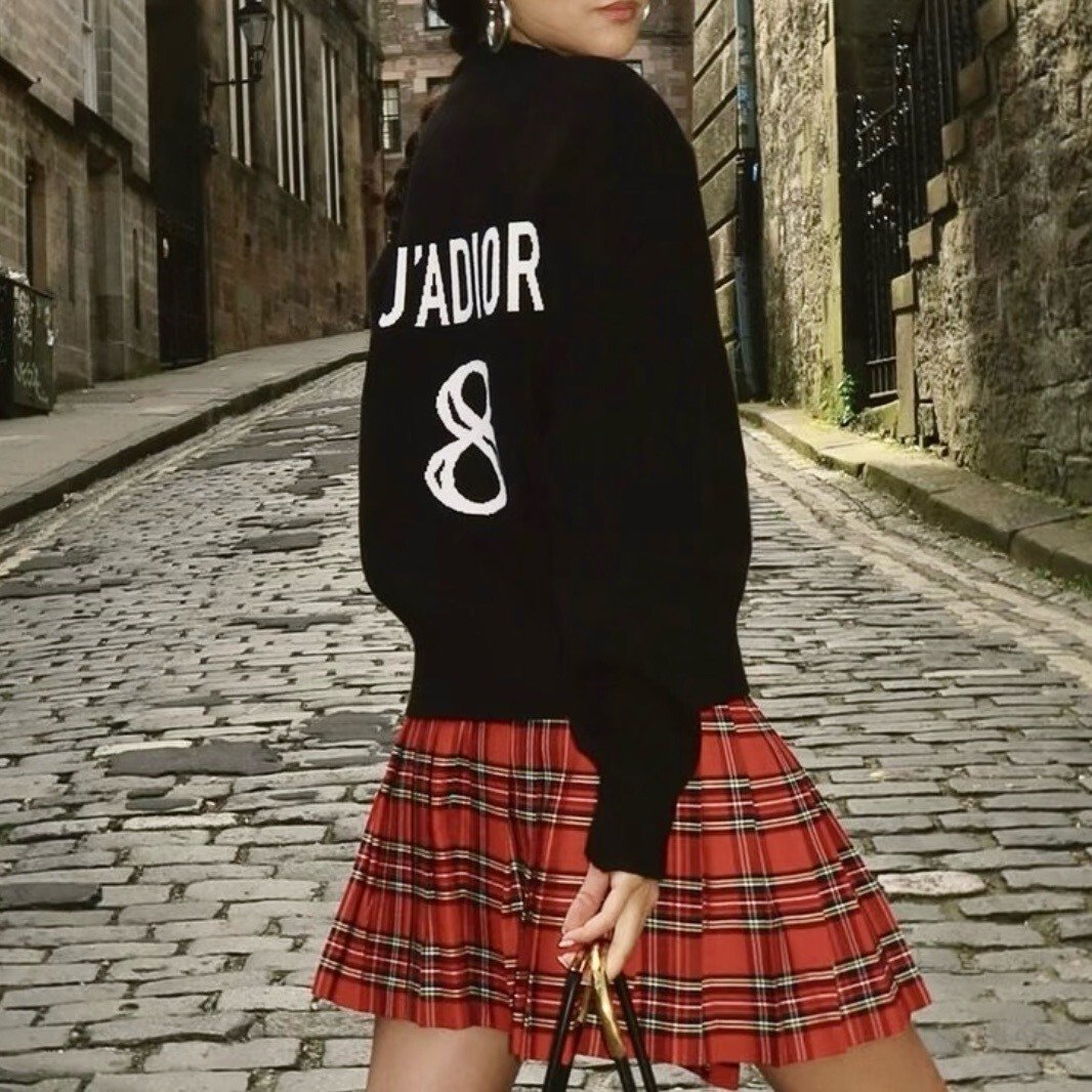 Dior Number 8 Stripe Knit Sweater