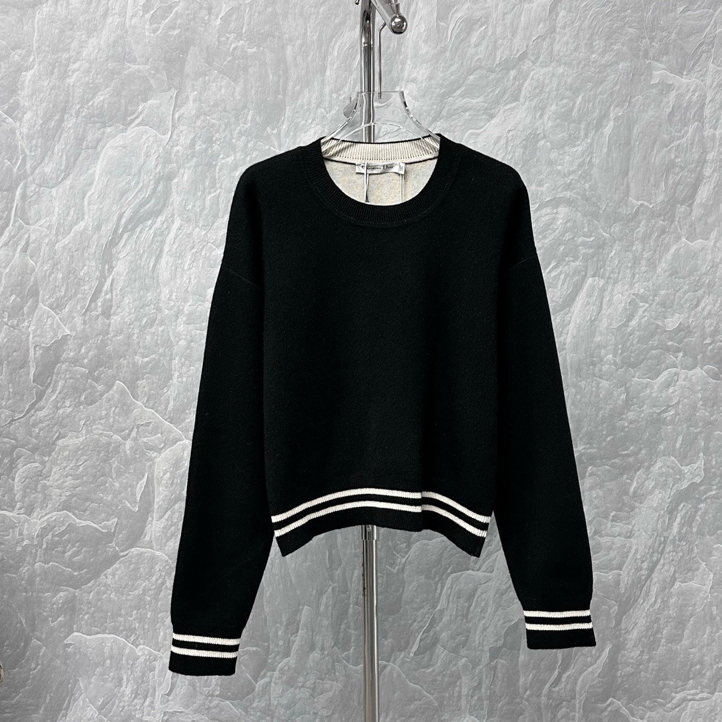 Dior Number 8 Stripe Knit Sweater — front