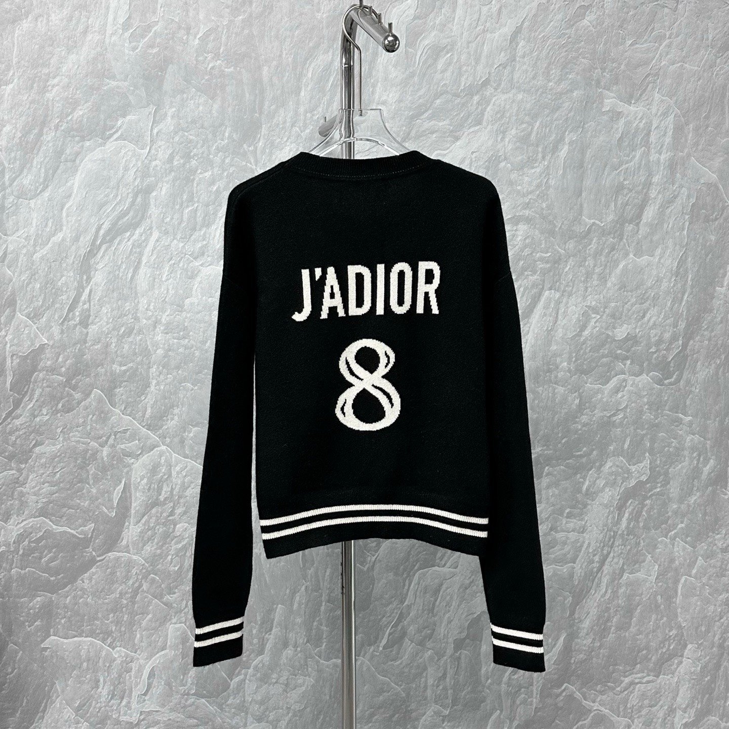 Dior Number 8 Stripe Knit Sweater — back
