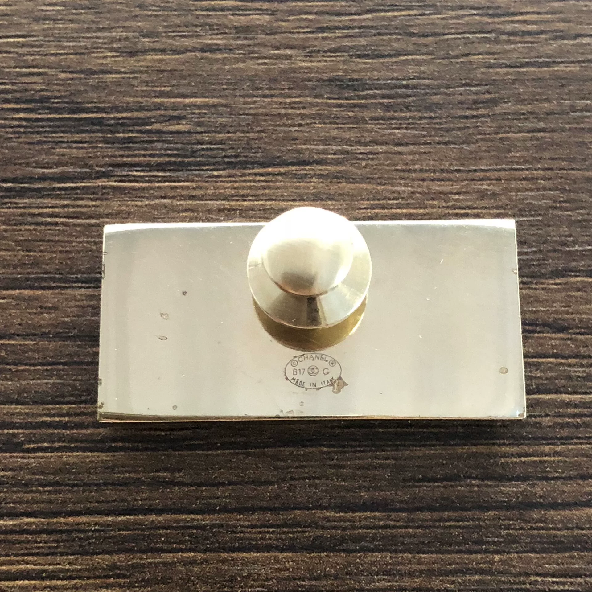 Chanel COCO555 Rectangular Brooch — back
