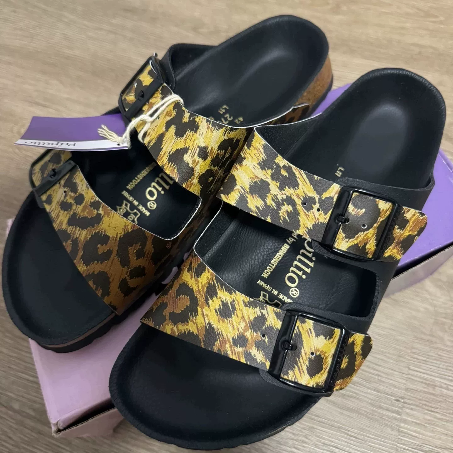 Neighborhood Birkenstock Papillio Leopard Sandals