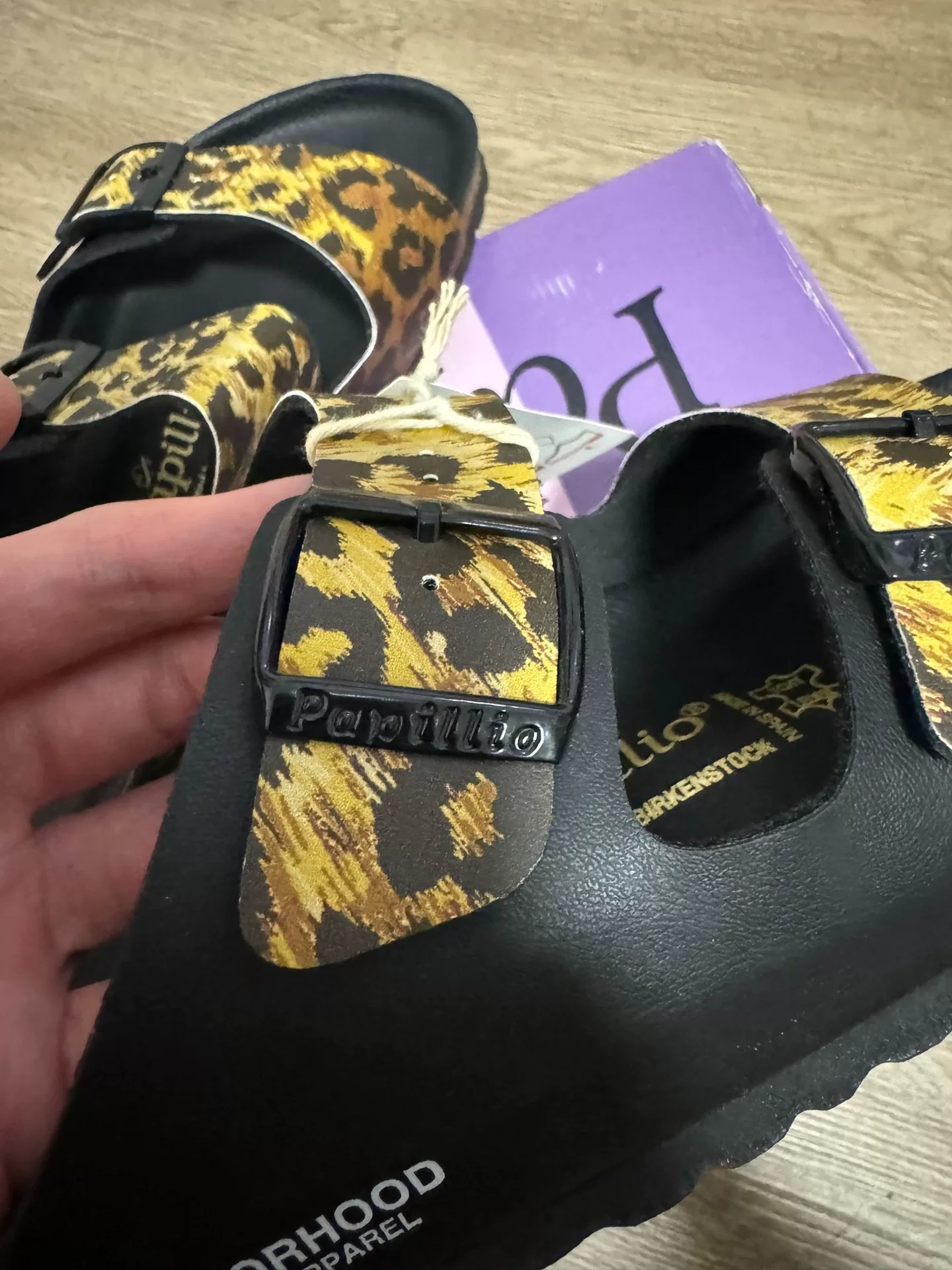 Neighborhood Birkenstock Papillio Leopard Sandals — back