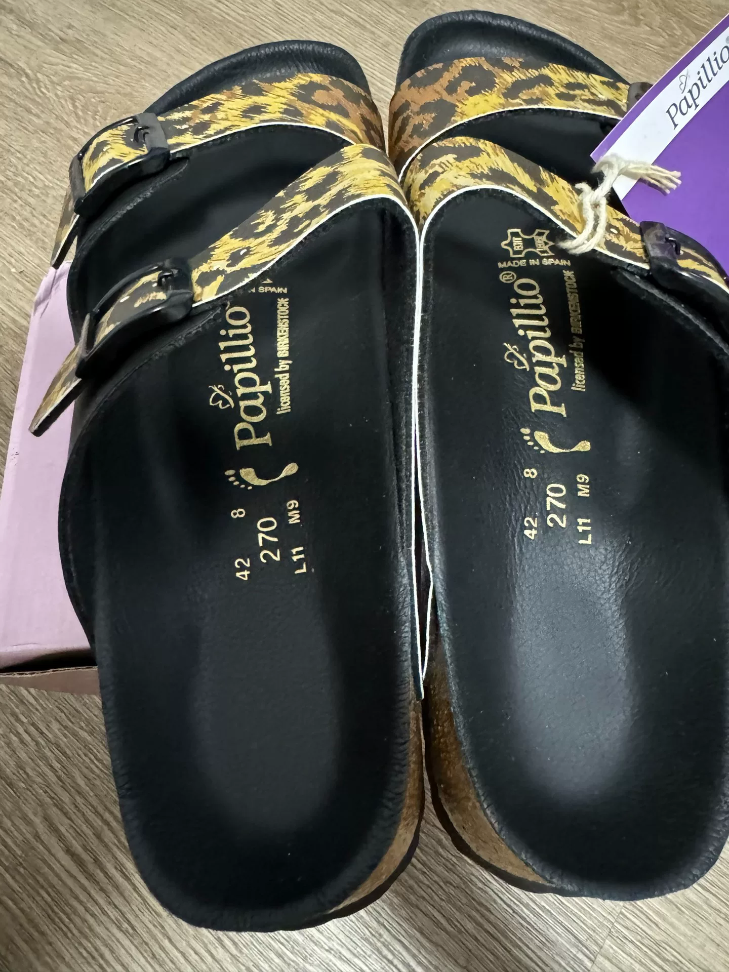Neighborhood Birkenstock Papillio Leopard Sandals — detail