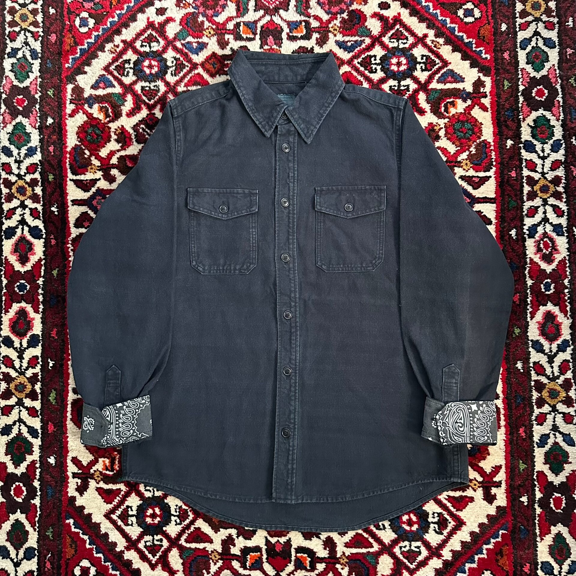 Visvim 18AW Black ELK Flannel Shirt