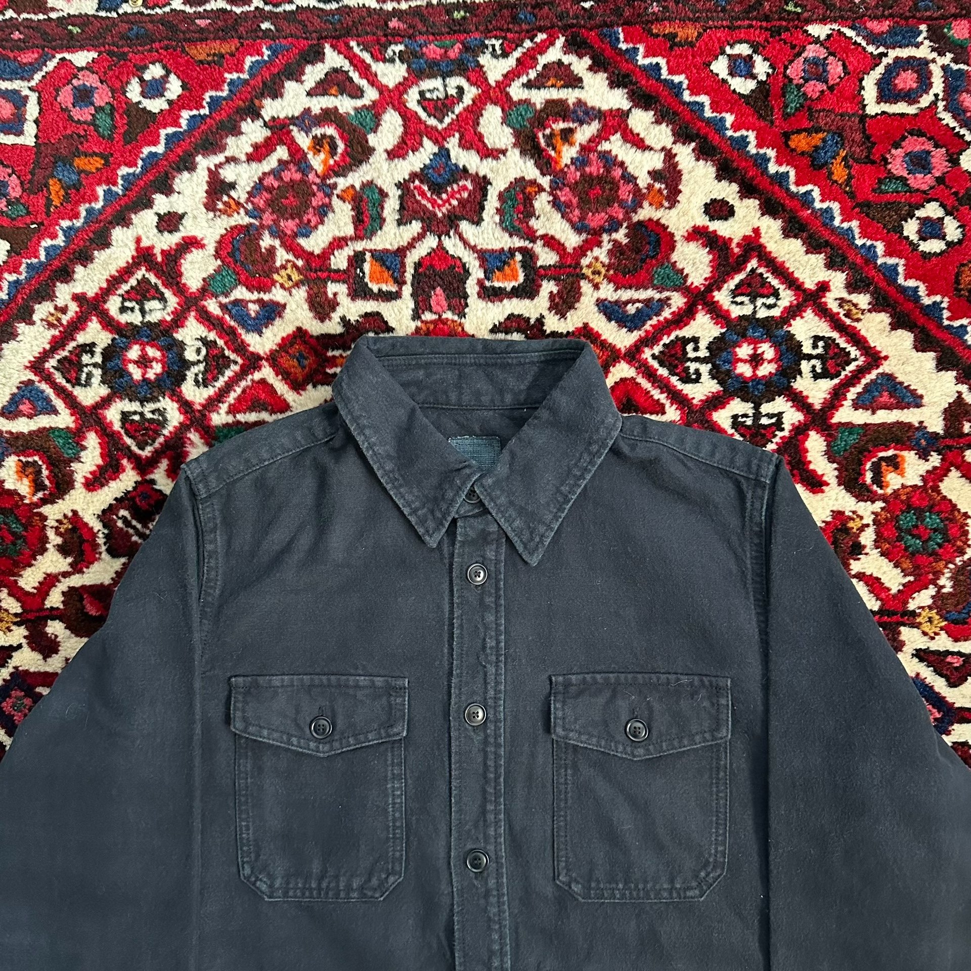 Visvim 18AW Black ELK Flannel Shirt — back