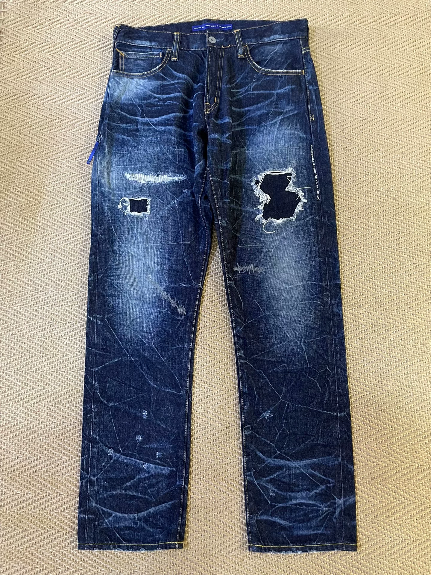Vanquish Fragment Distressed Denim Jeans
