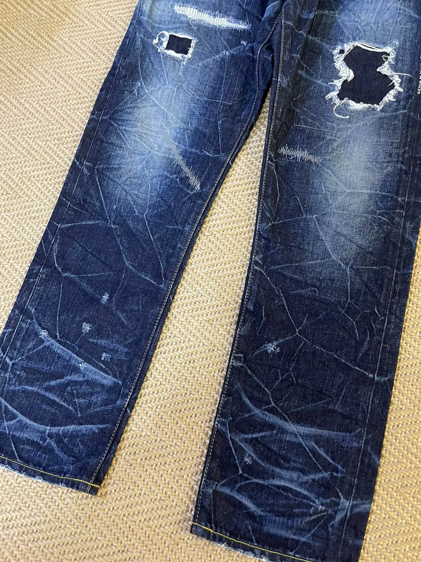Vanquish Fragment Distressed Denim Jeans — back