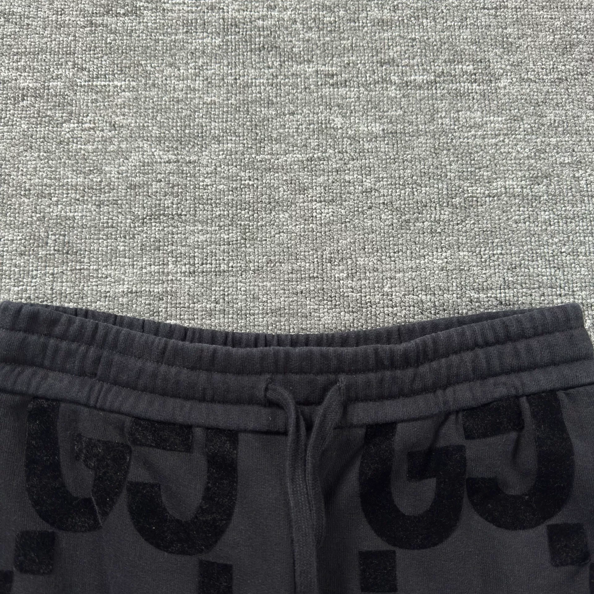Gucci Black All-Over GG Print Sweatpants — front