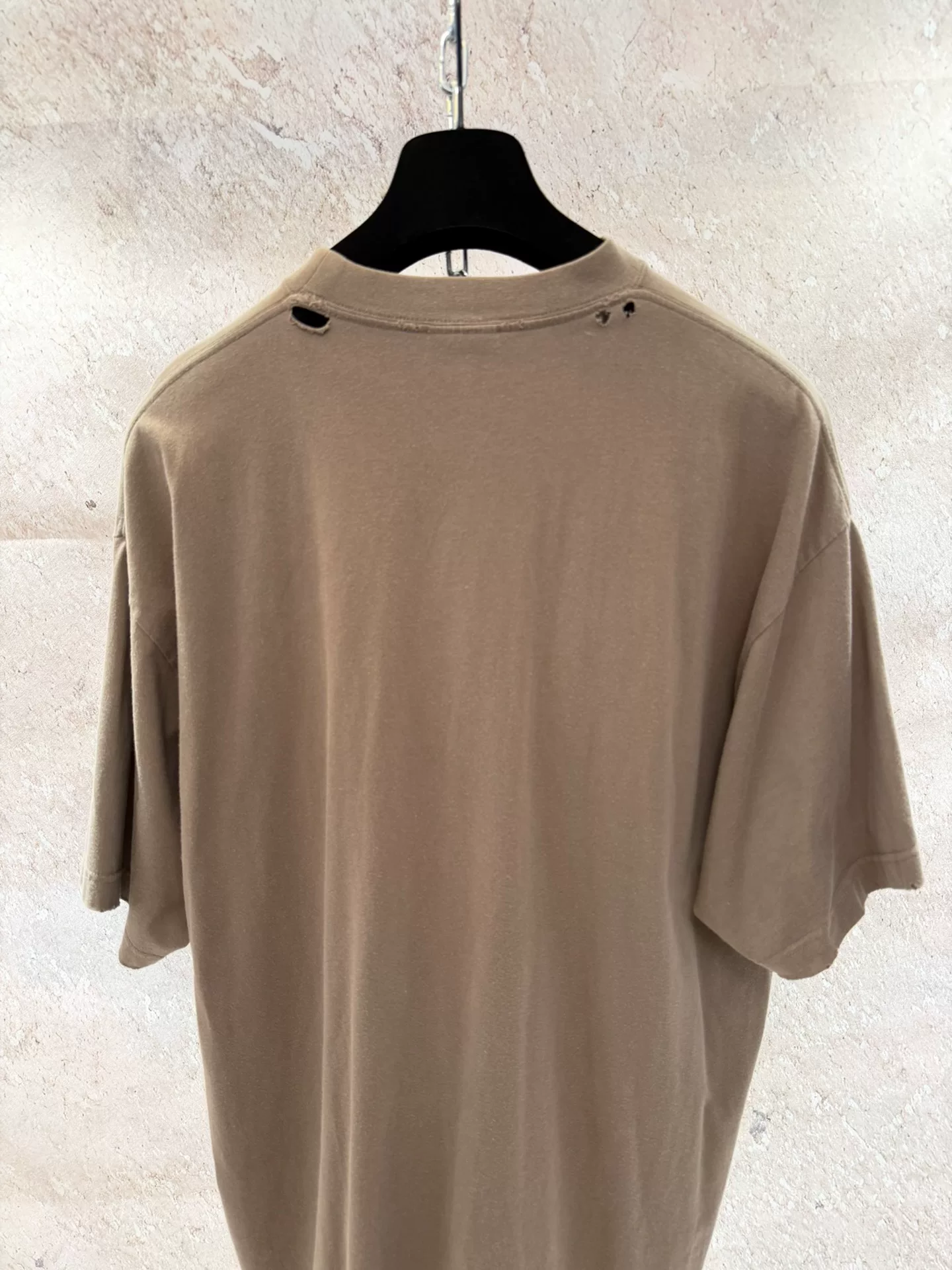 Balenciaga Flame Crack Logo Short-Sleeve T-Shirt — back