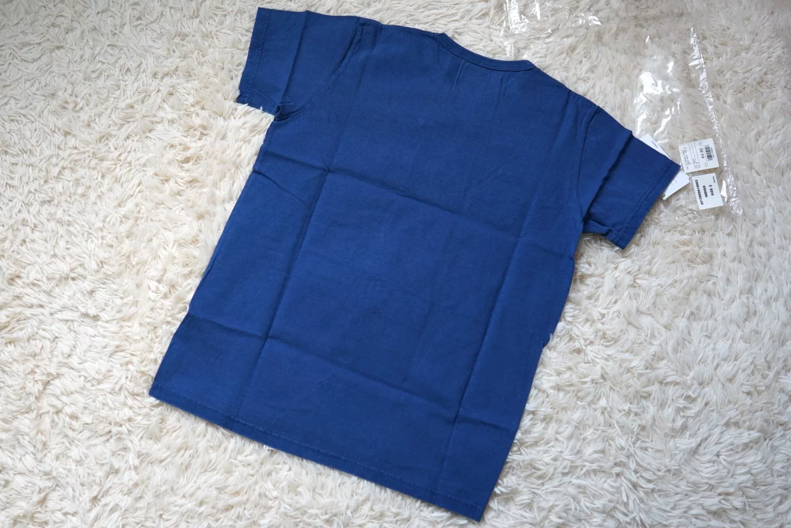 visvim indigo crew neck tee — detail