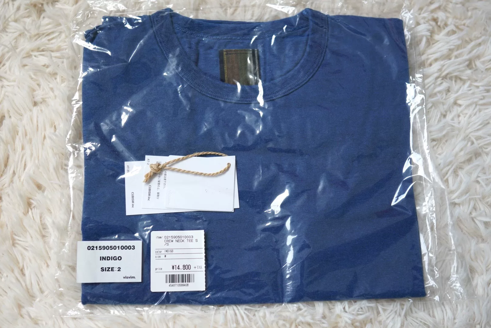 visvim indigo crew neck tee