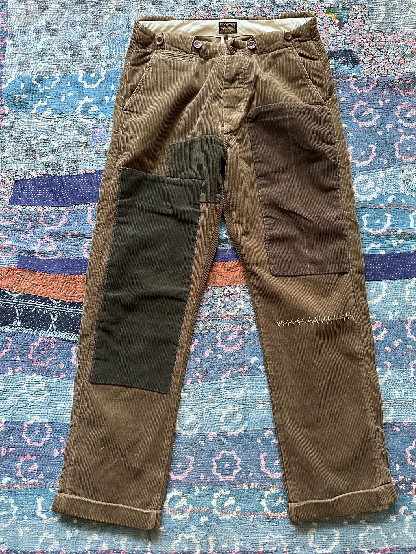 Levi's Brown Corduroy Patchwork Long Pants