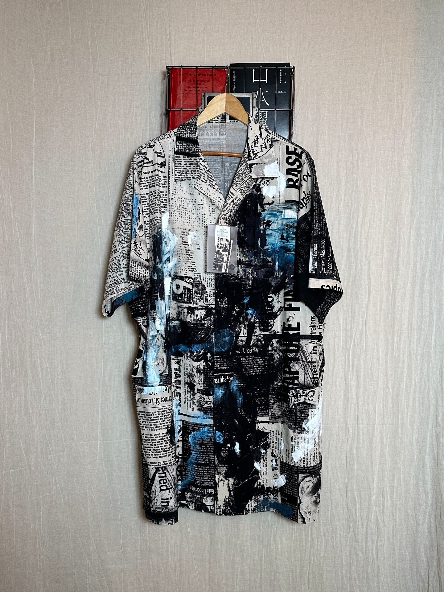 Yohji Yamamoto 22SS Newspaper Shirt — front