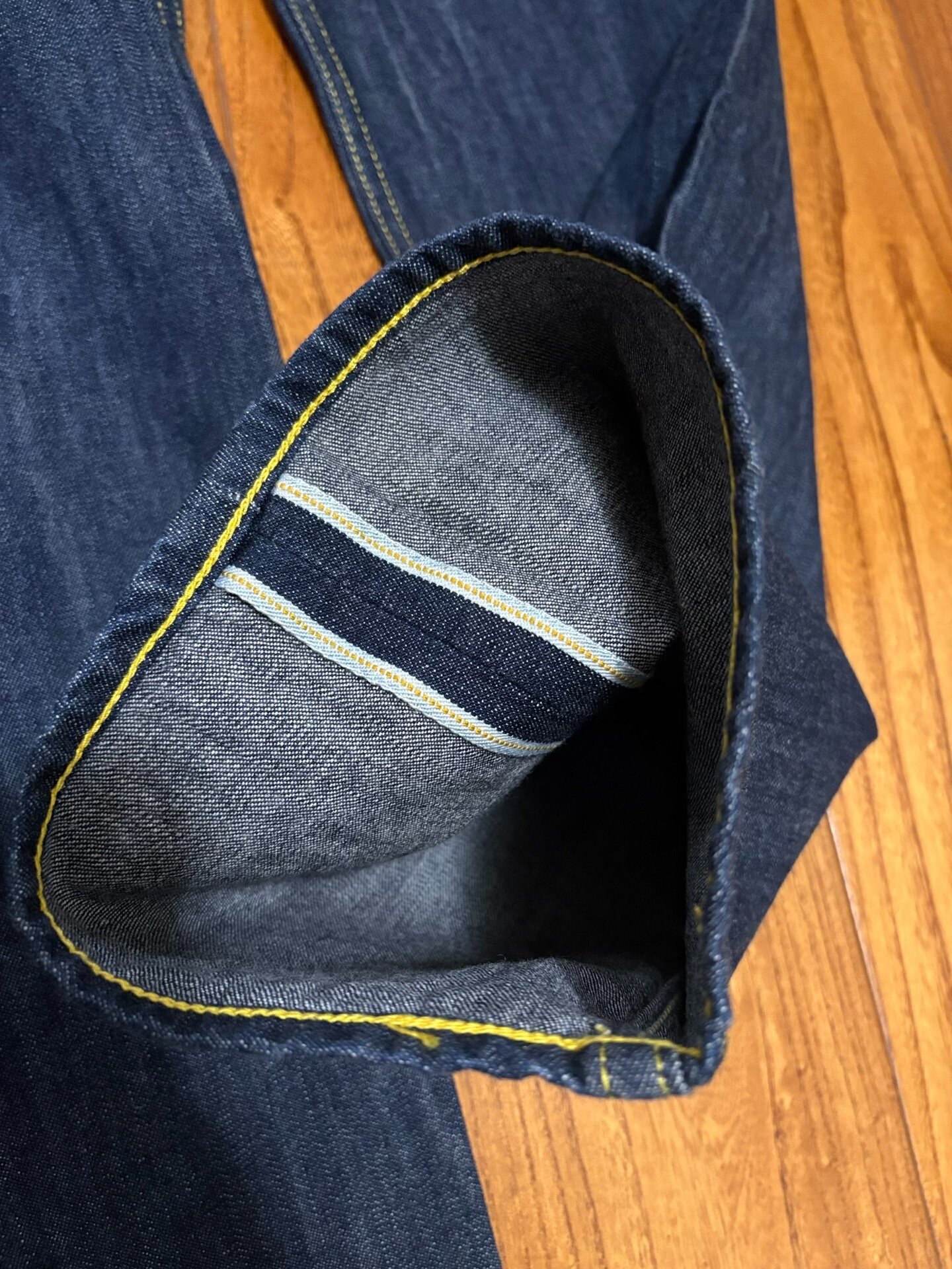 Levi's Fenom Unwashed Raw Denim Jeans — label