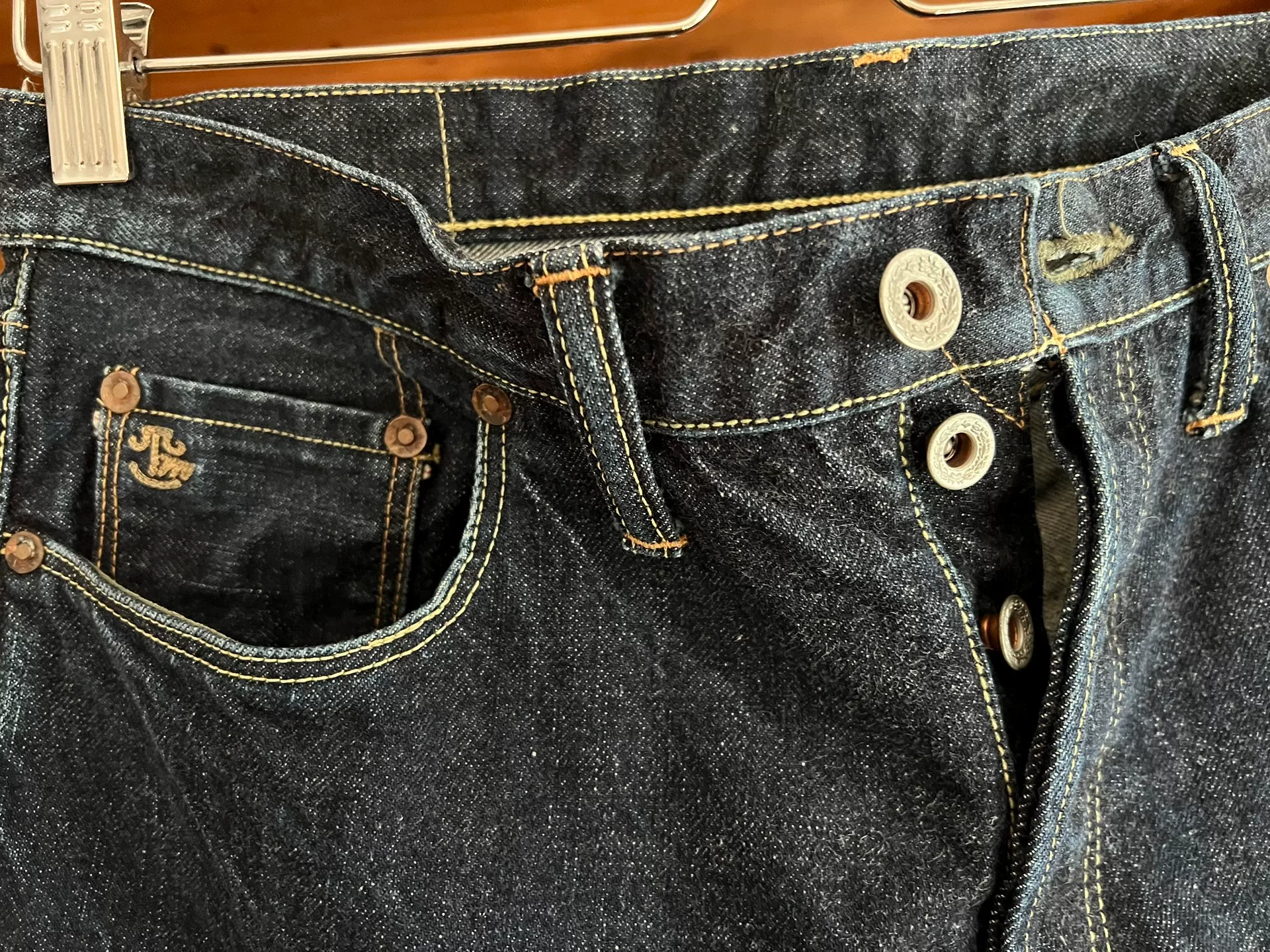 Toys McCoy 14oz Vintage Selvedge Jeans — label