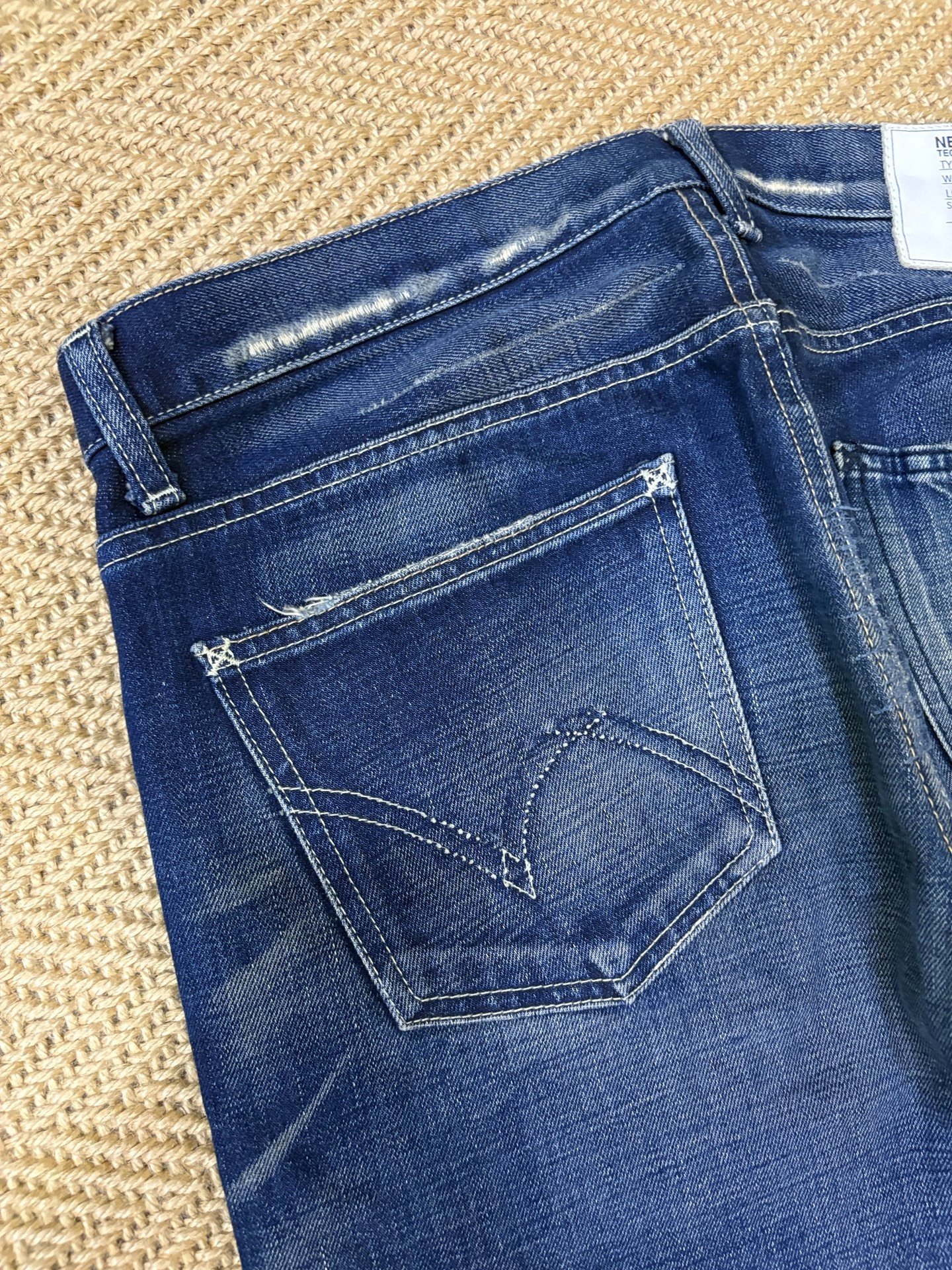 Neighborhood 05 Lightning Destroyed Jeans — back