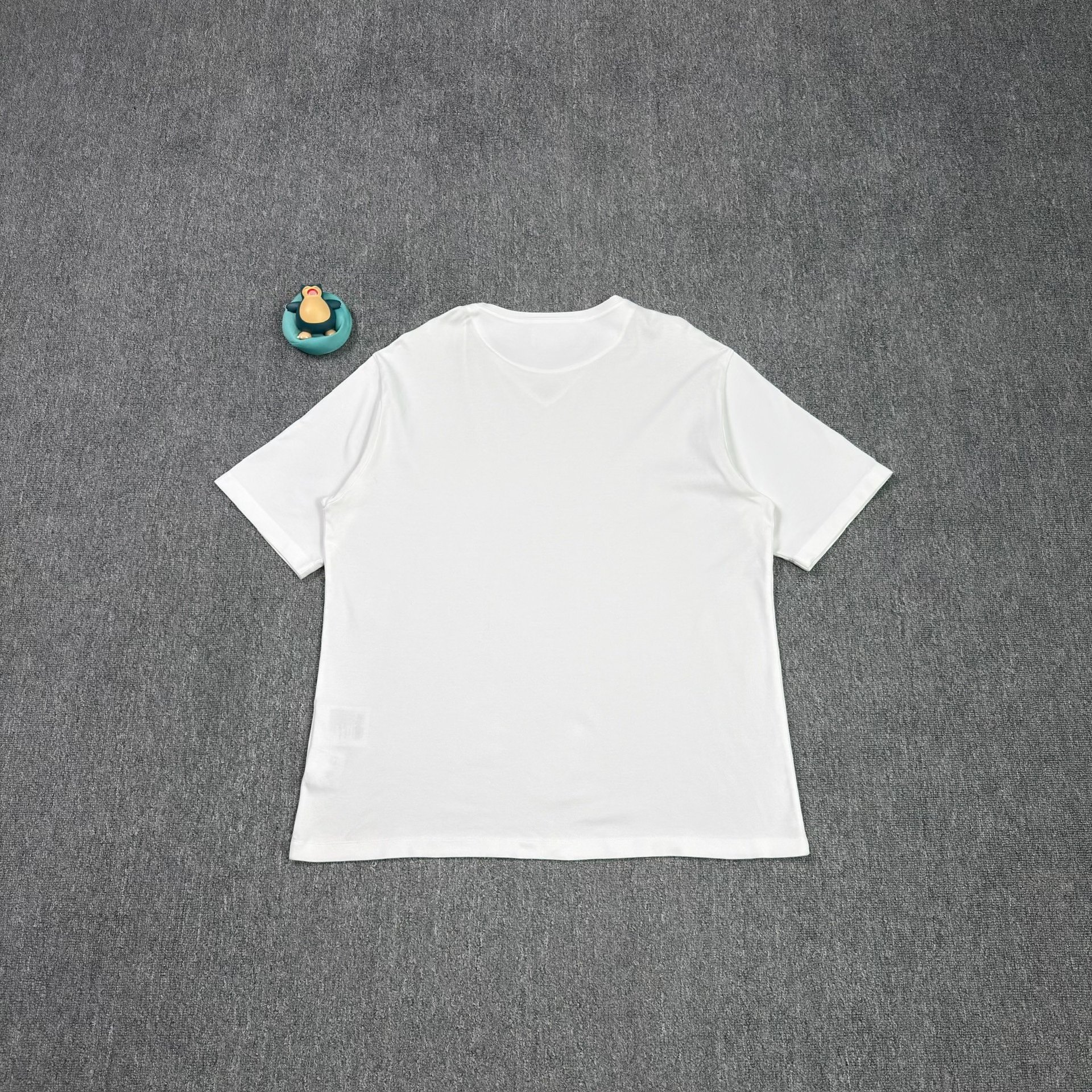 Prada White Short-Sleeve Chest Logo Top — front