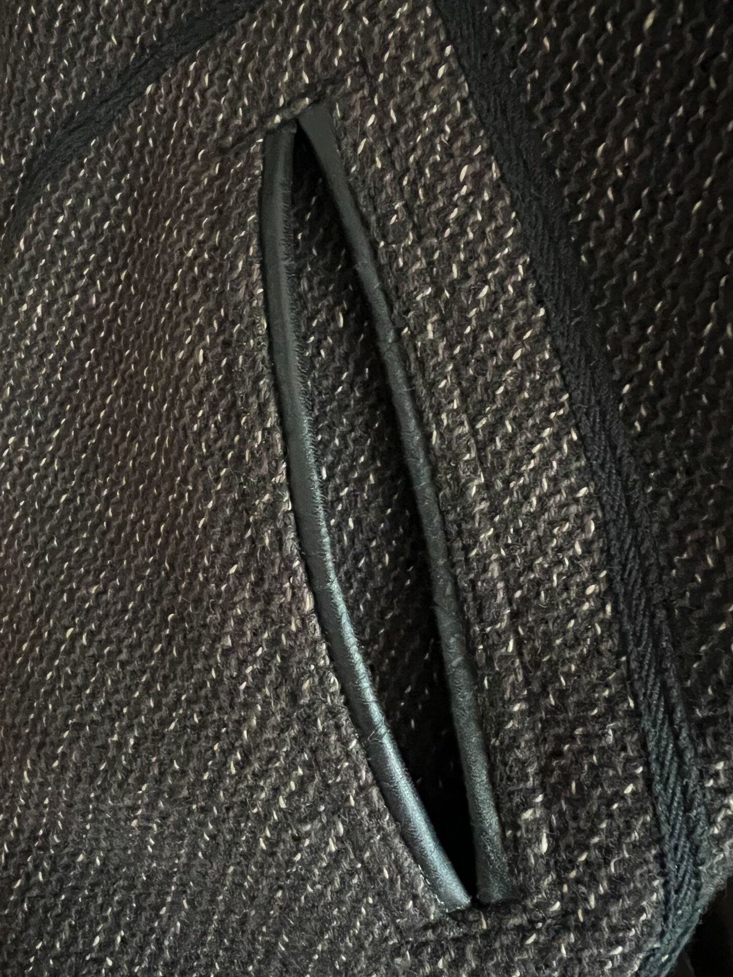 Sugar Cane BBJ Horse Leather Wool Jacket — label