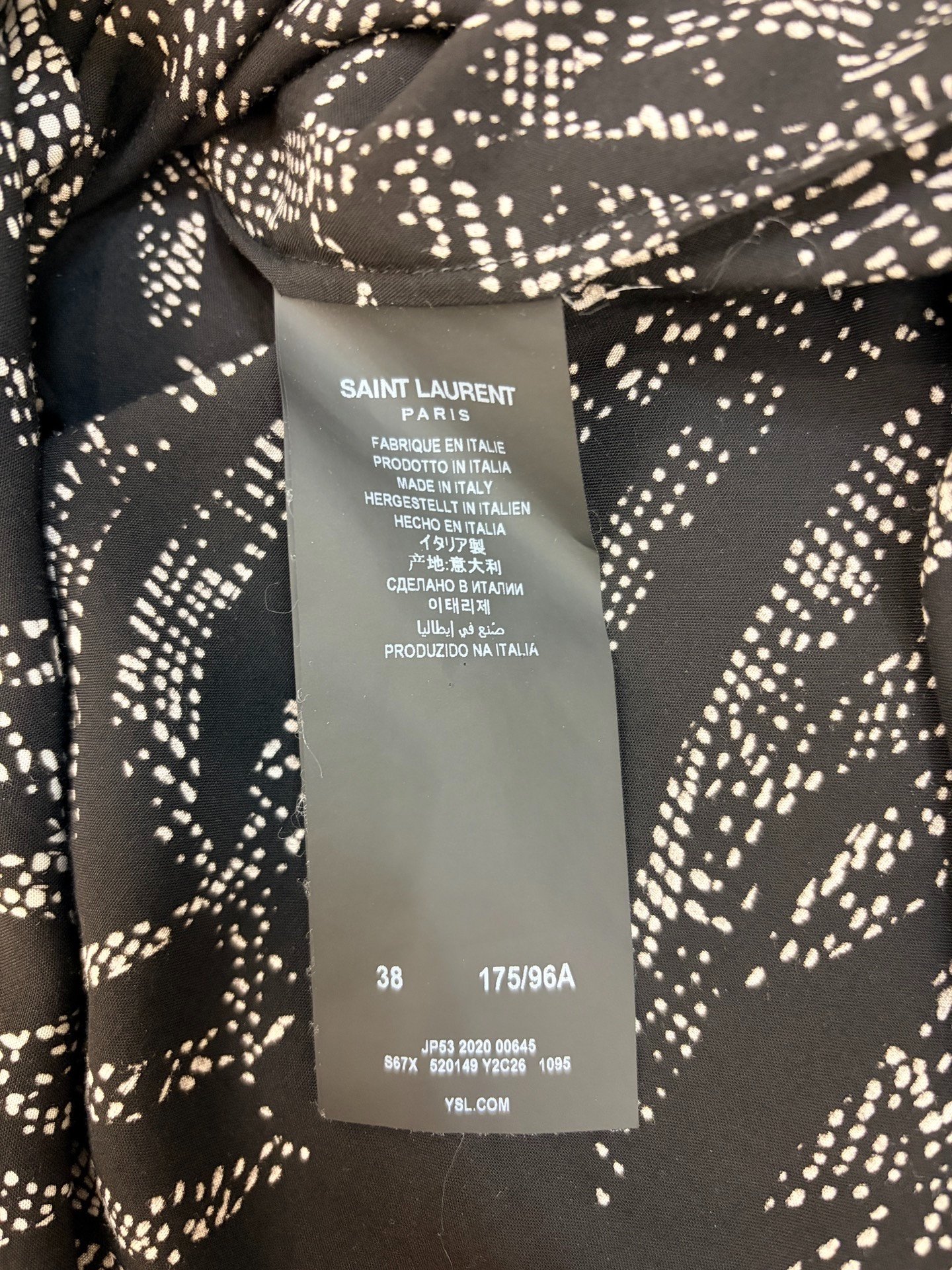 Saint Laurent Palm Tree Silk Shirt — back