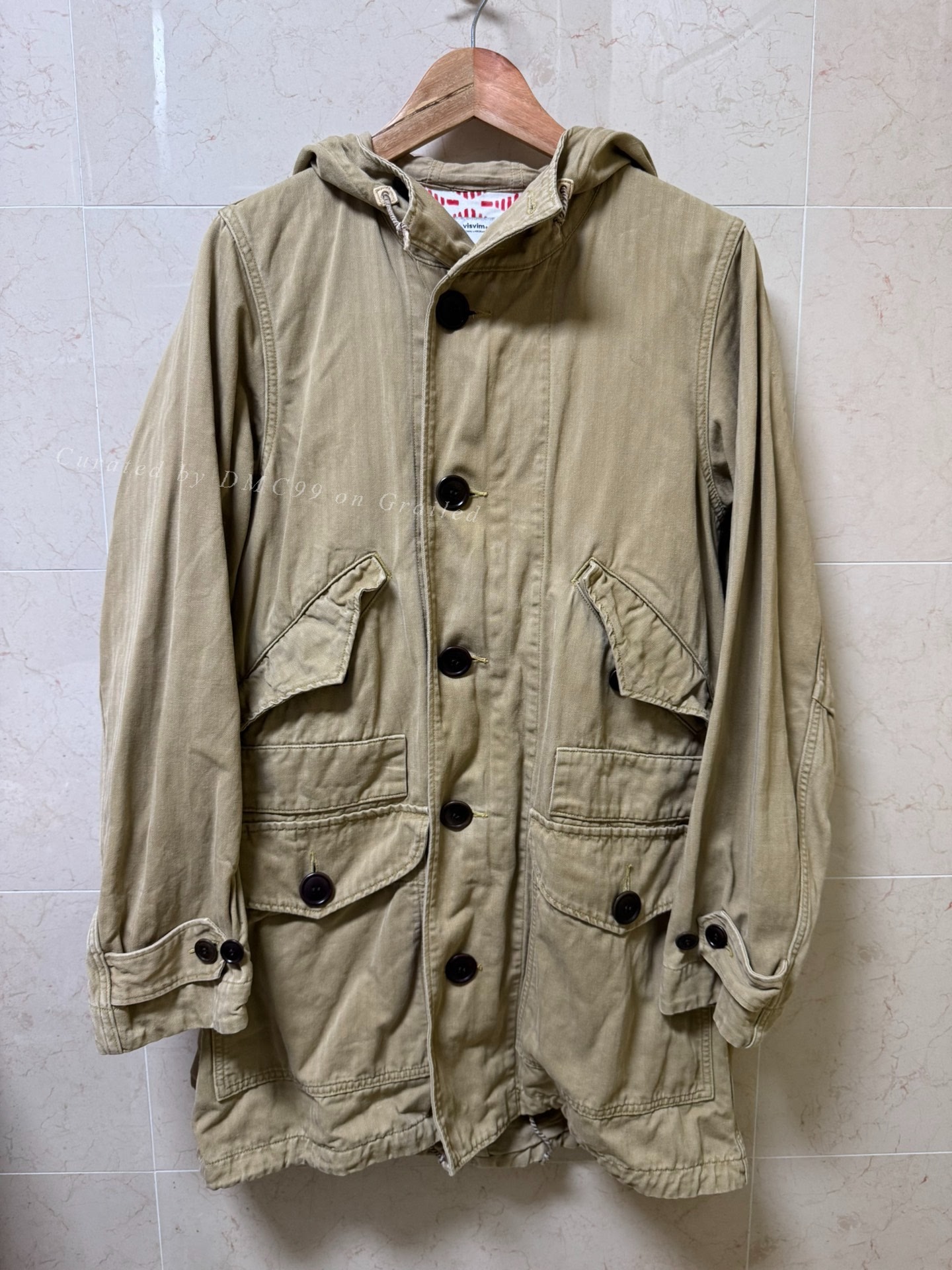 visvim townsend coat m65 herringbone
