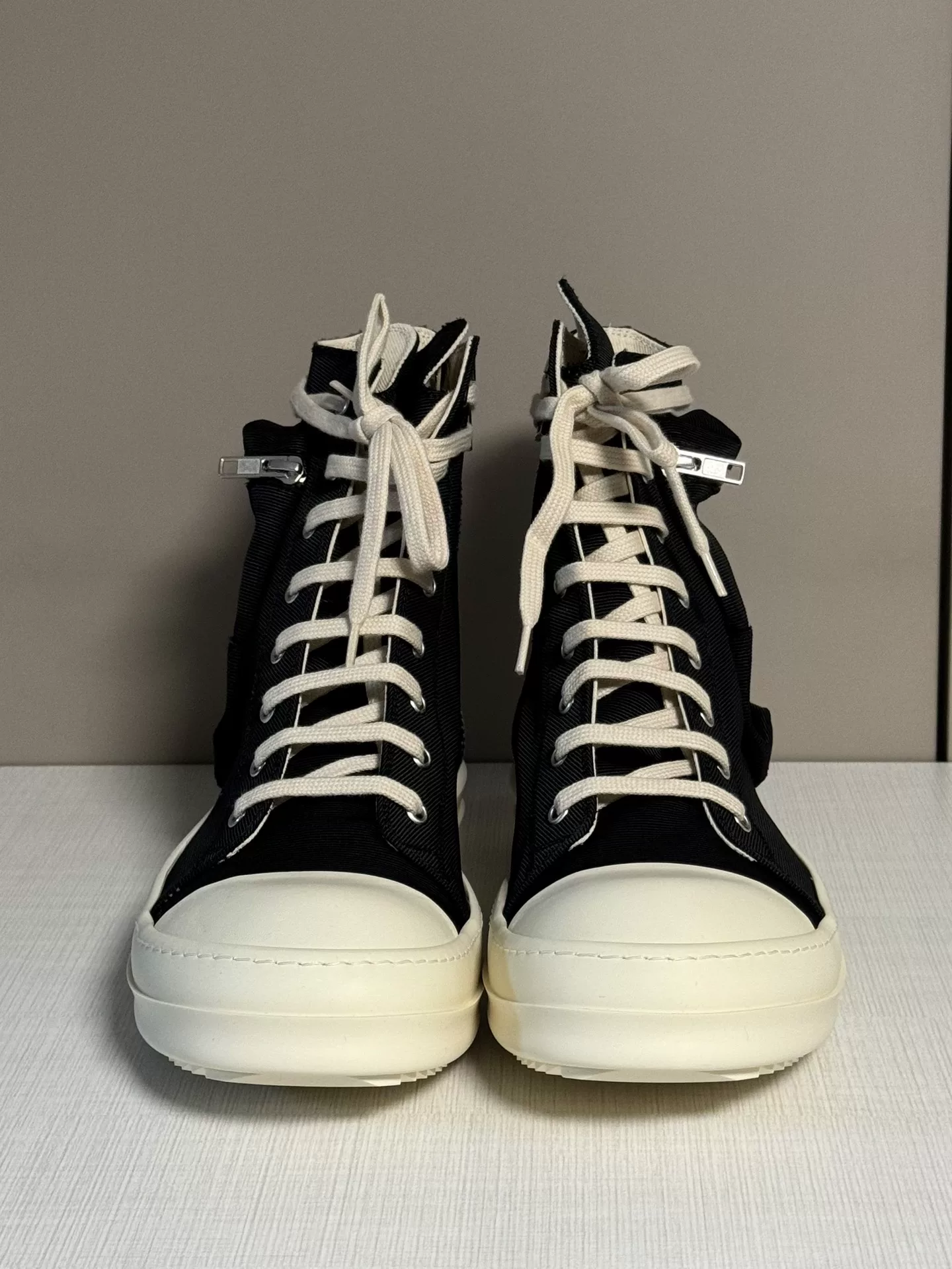Rick Owens High-Top Tactical Cargo Sneakers — front