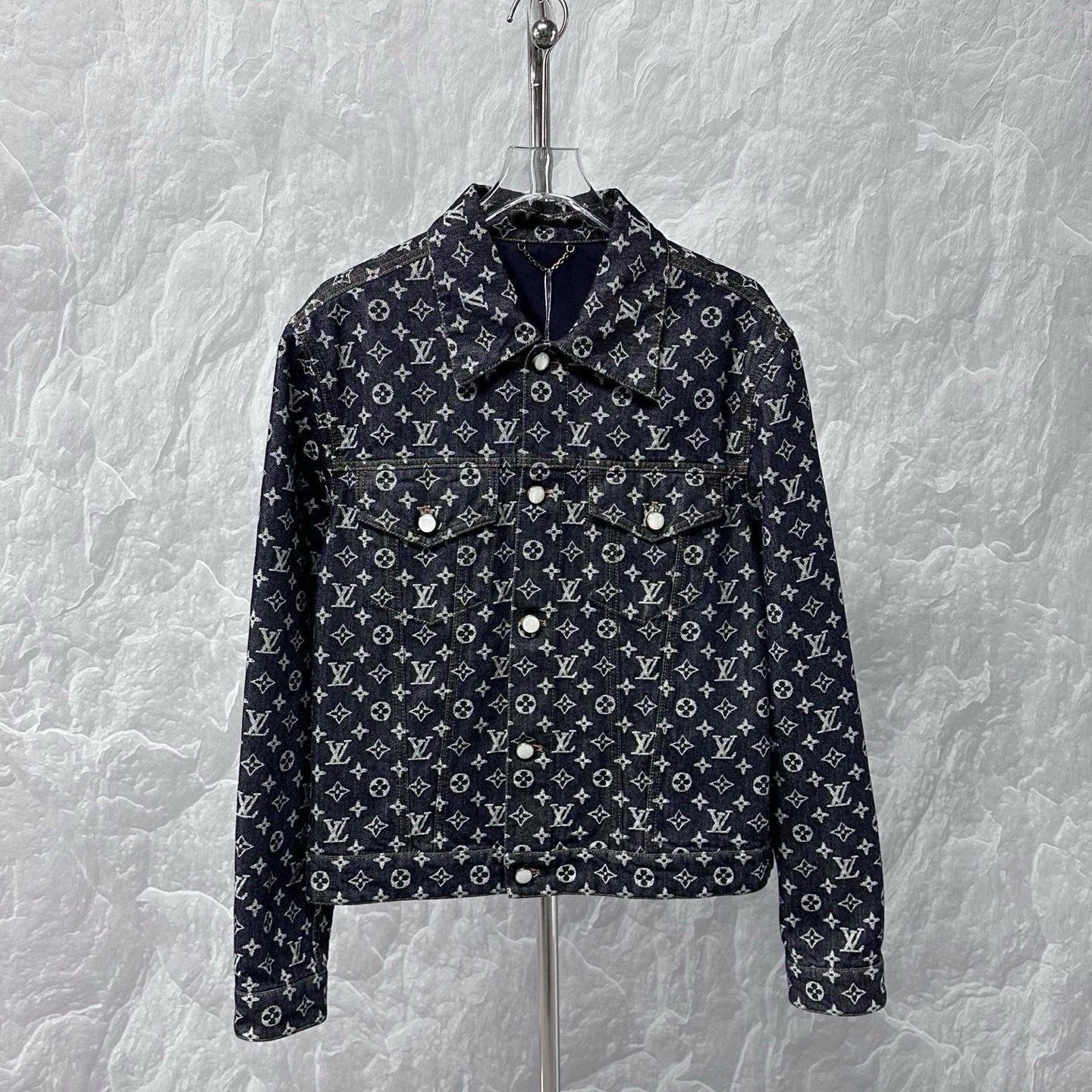 Louis Vuitton Monogram Pearl Button Denim Jacket