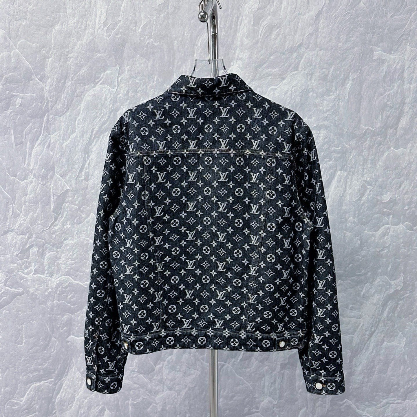 Louis Vuitton Monogram Pearl Button Denim Jacket — back