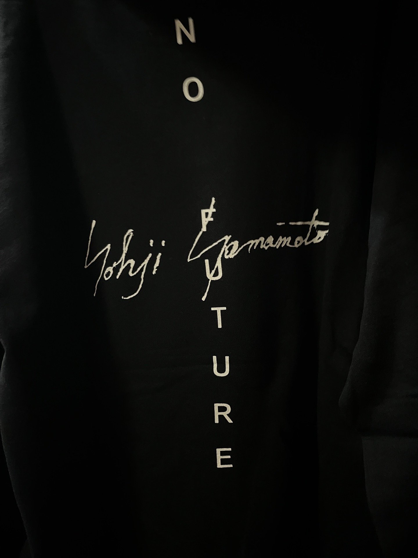 Yohji Yamamoto Black Hoodie — front
