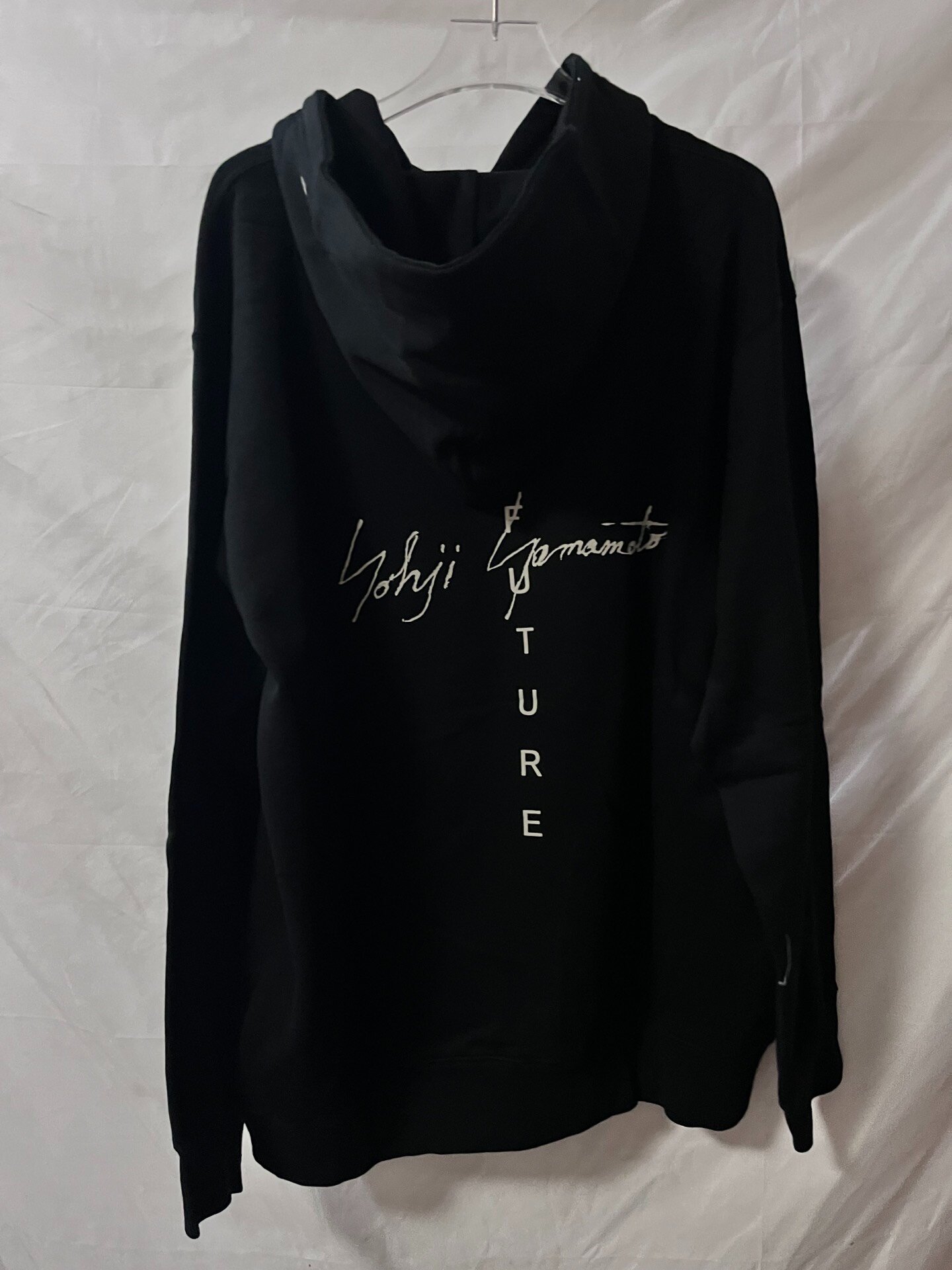 Yohji Yamamoto Black Hoodie — back
