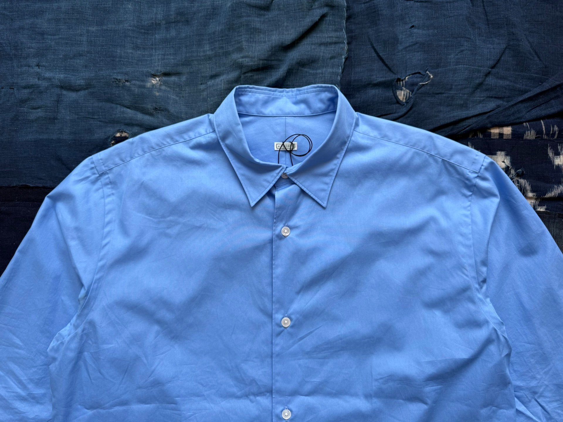 A.PRESSE Regular Collar Loose Shirt — detail
