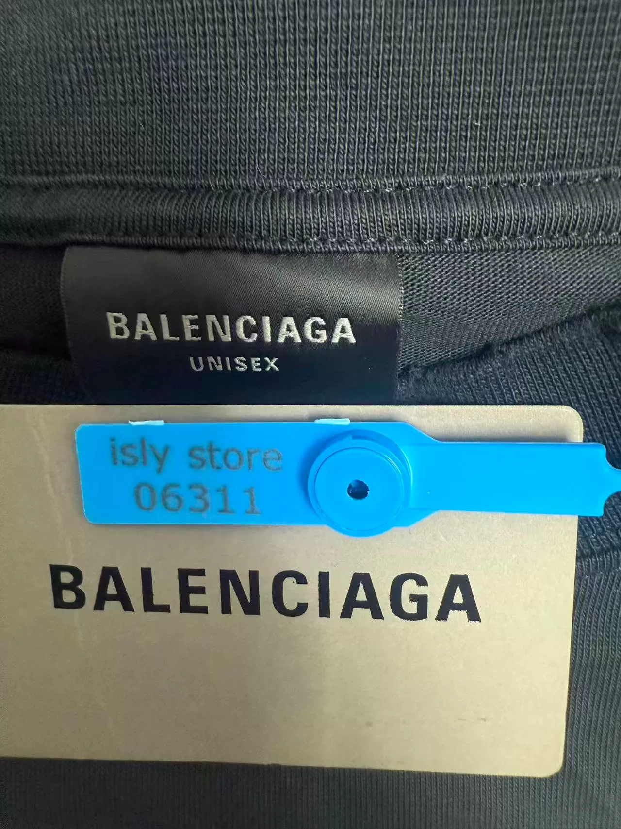 Balenciaga Faded Logo Print Round-Neck T-Shirt — back