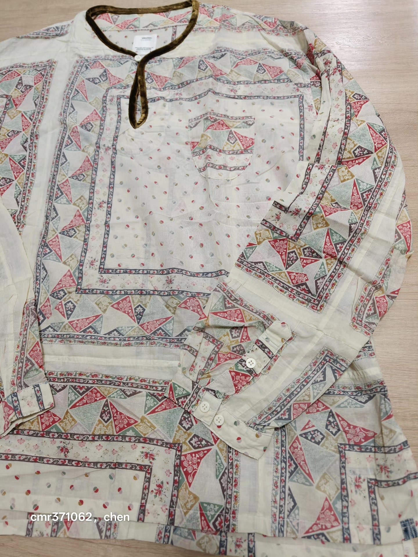 VISVIM 21SS TUNIC PATCHWORK — detail