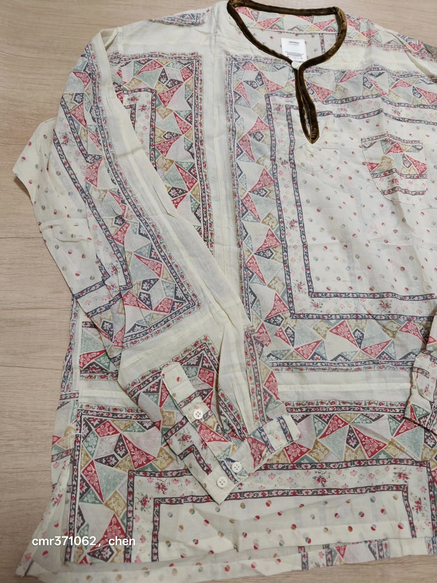 VISVIM 21SS TUNIC PATCHWORK — front