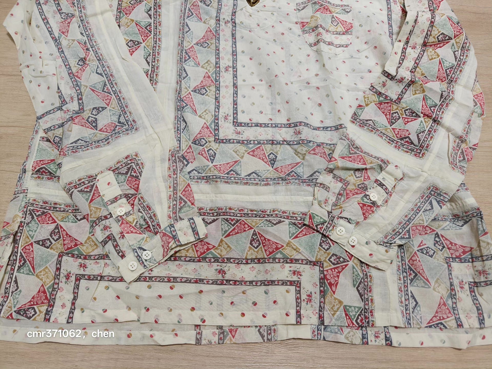 VISVIM 21SS TUNIC PATCHWORK — label