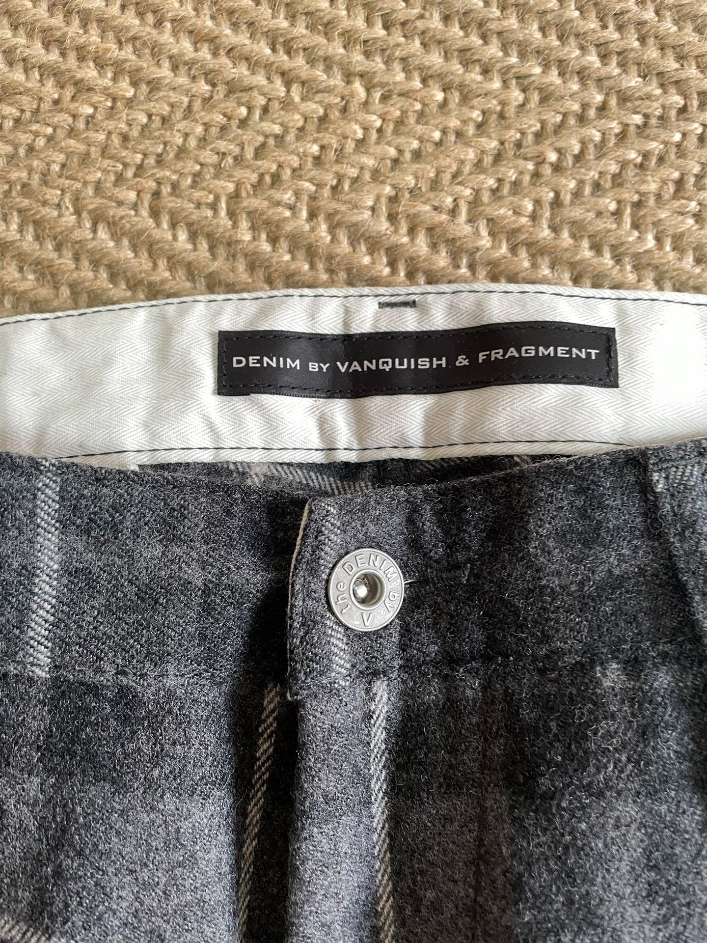 Vanquish Fragment Wool Plaid Casual Pants — detail